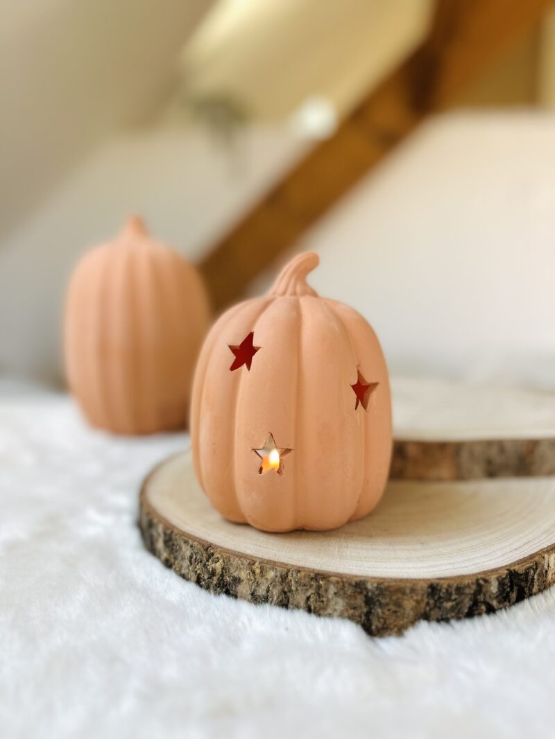 Porte-bougie citrouille - Modèle ÉTOILES D'AUTOMNE