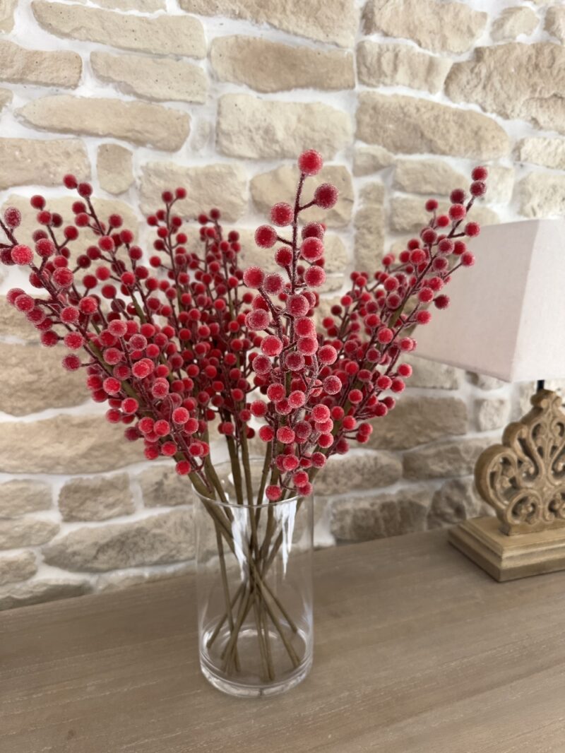 Branche de baies givrées - Modèle BAIES D'HIVER