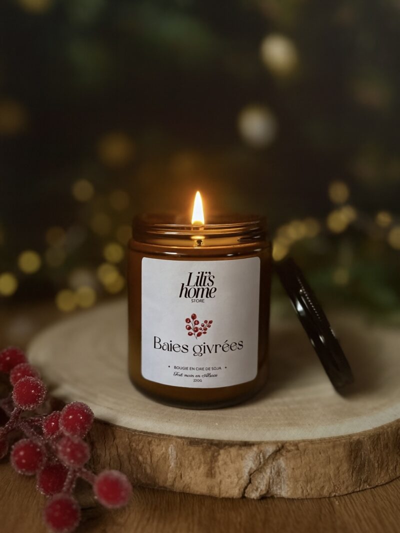 Bougie artisanale - BAIES GIVRÉES