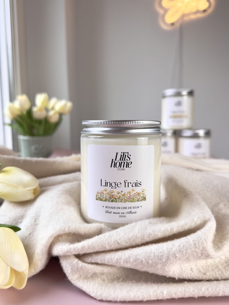 Bougie artisanale - LINGE FRAIS