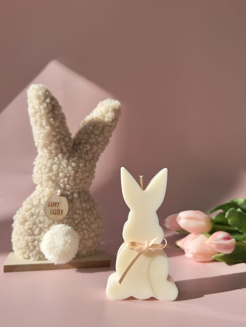 Bougie artisanale - Lapin de pâques - Dos