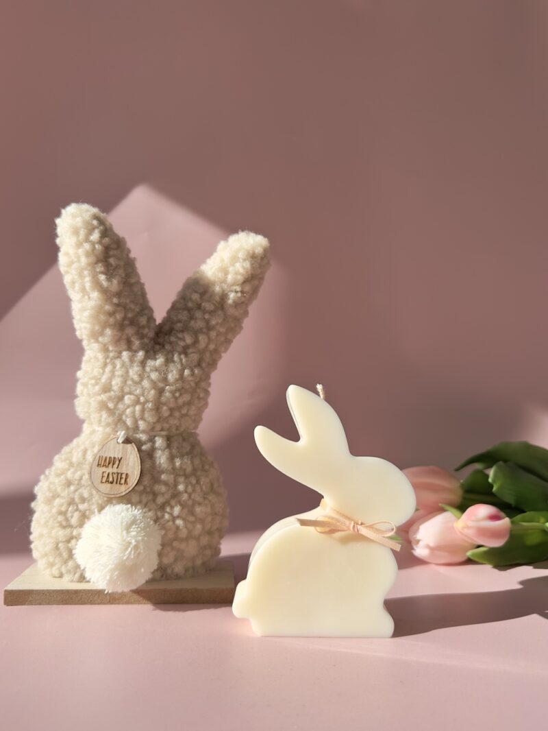 Bougie artisanale - Lapin de pâques - Assis