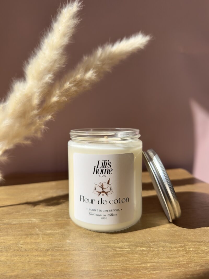 Bougie artisanale - FLEUR DE COTON