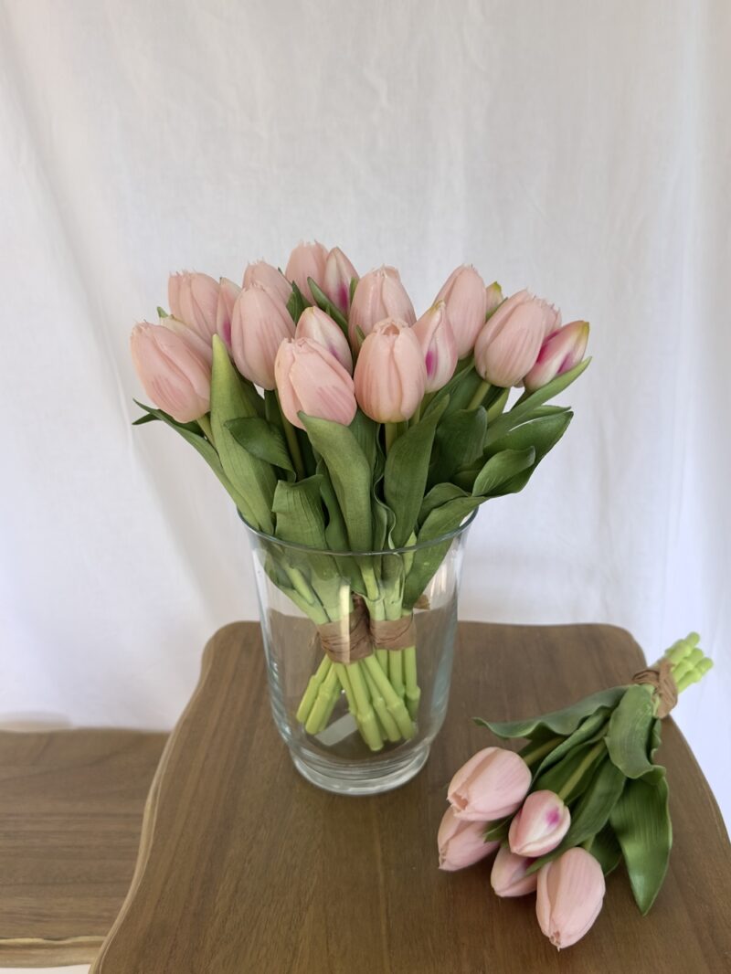 Bouquet de 5 tulipes - ROSE CLAIR