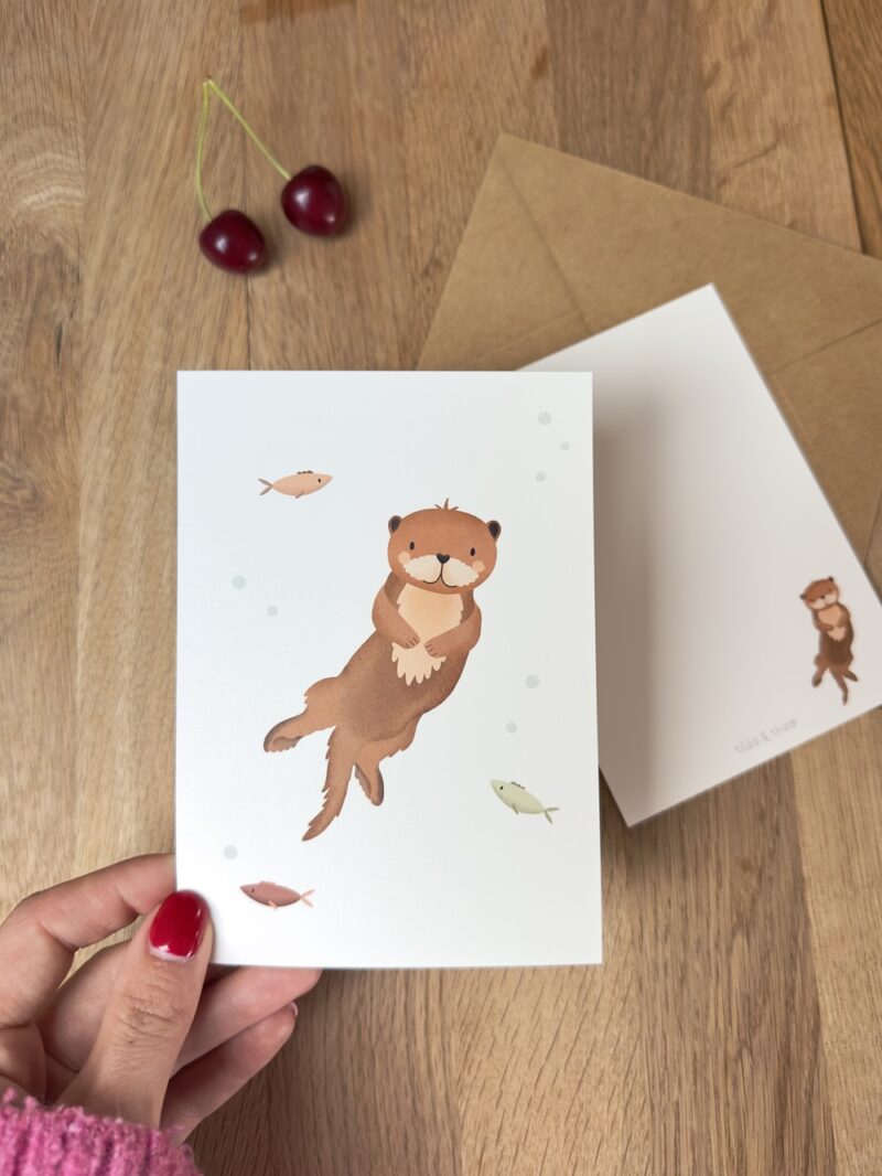 Carte postale - Loutre d'amour
