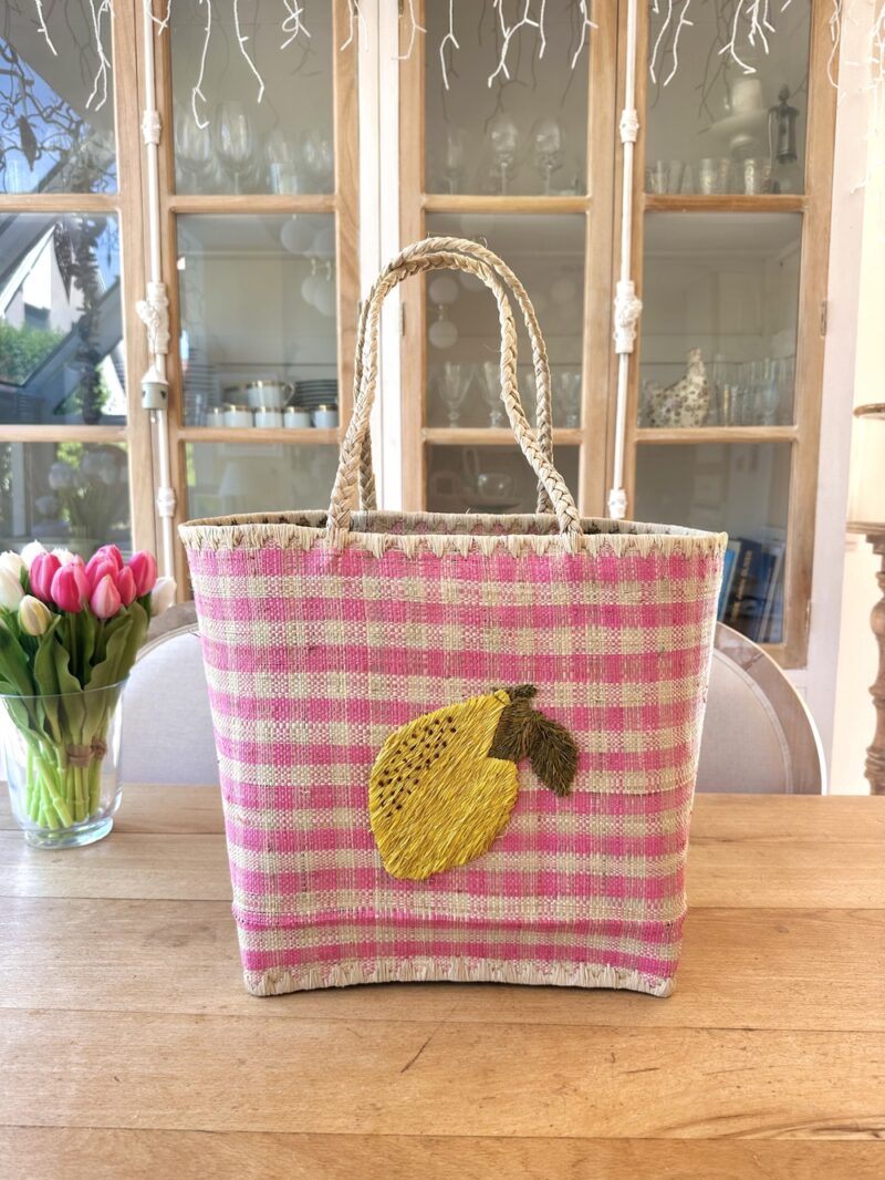 Panier en raphia tissé - Modèle LIMONCELLA