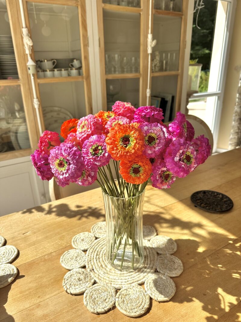 Bouquet de fleurs artificielles - Pivoine d'été