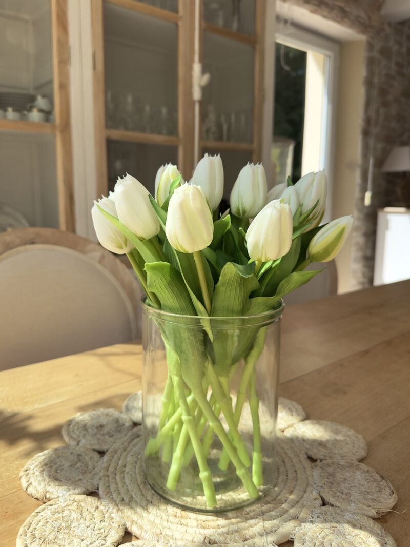Bouquet de 5 tulipes - BLANC