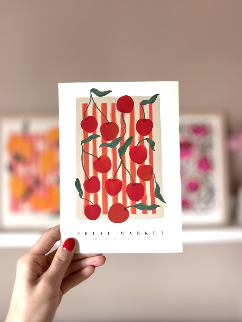 Affiche premium - Modèle ROUGE CERISE - Sans cadre