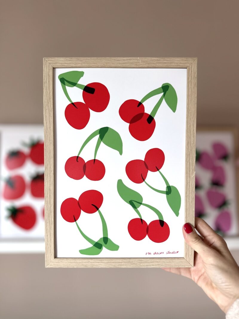 Affiche colorée - Modèle CERISE DOUCE - Sans cadre