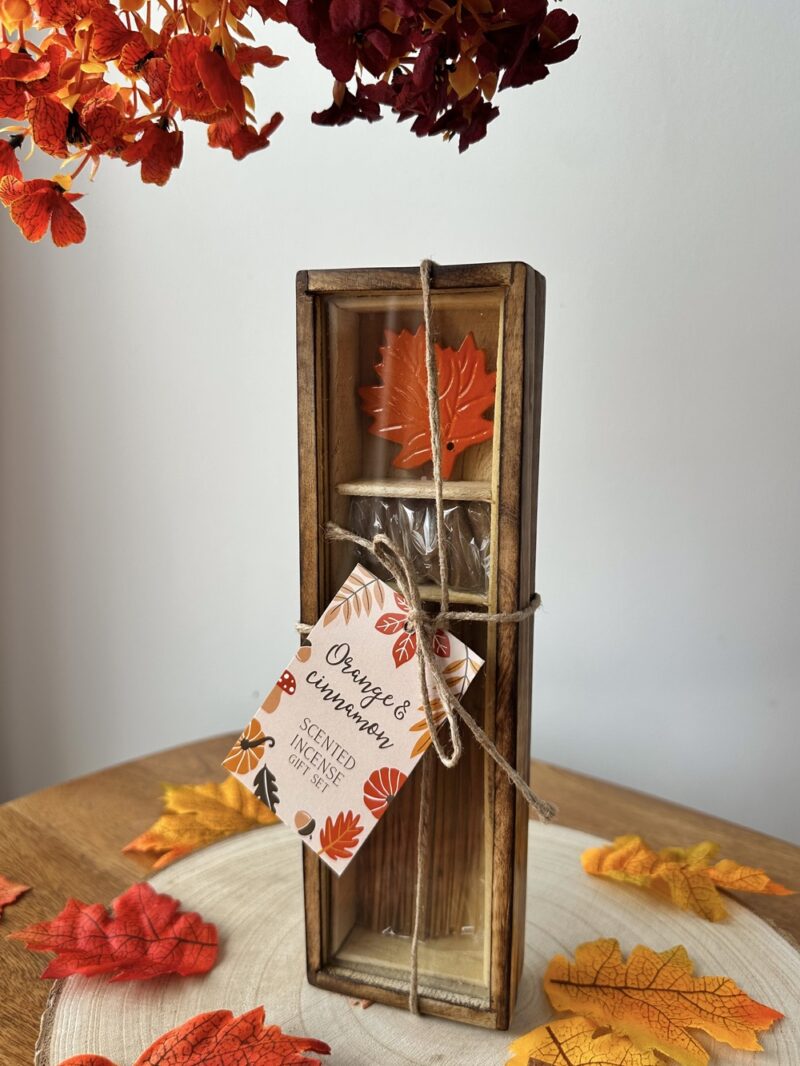 Coffret d'encens parfumé orange & cannelle