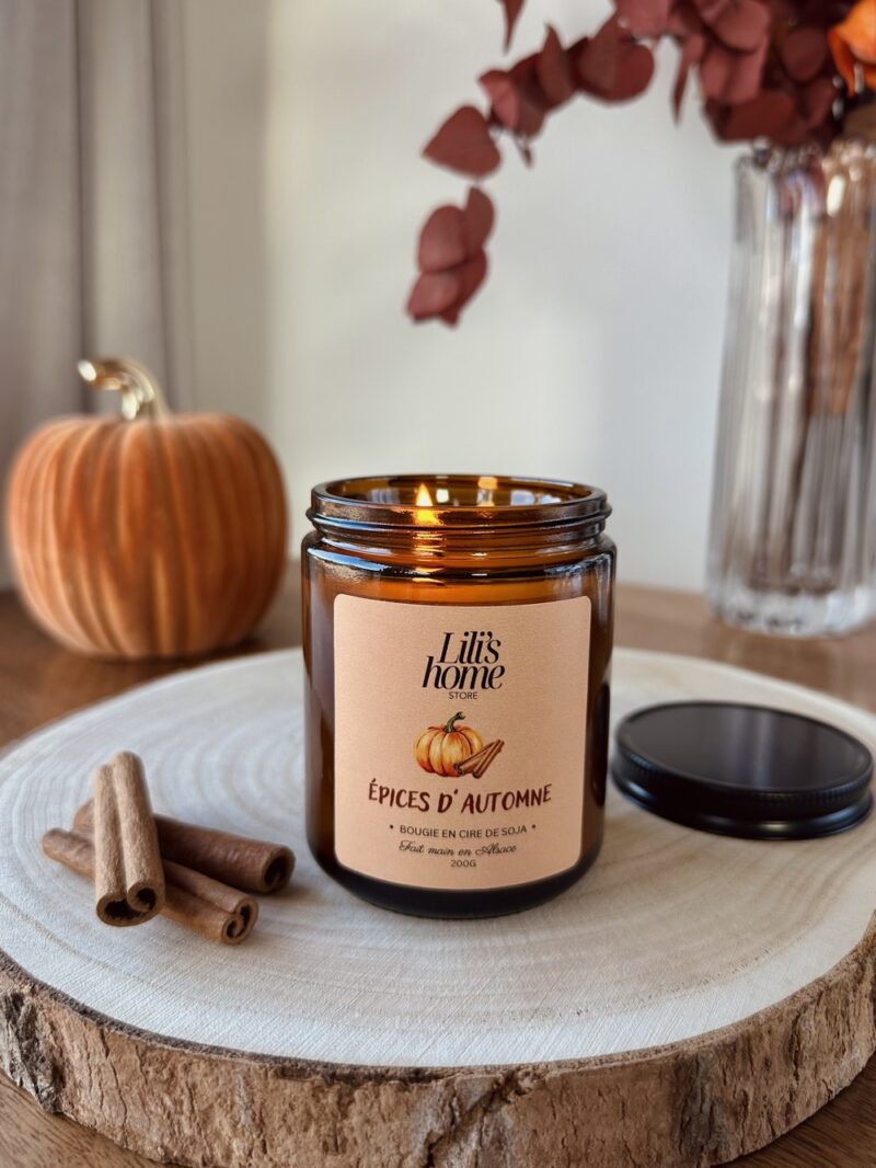 Bougie artisanale - Épices d'automne
